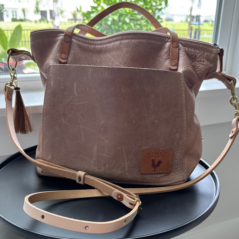 Meanwhile Back at the Farm Rose Small Tote- used